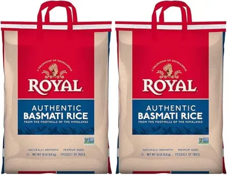 2-Pack 15lb Authentic Royal Basmati White Rice