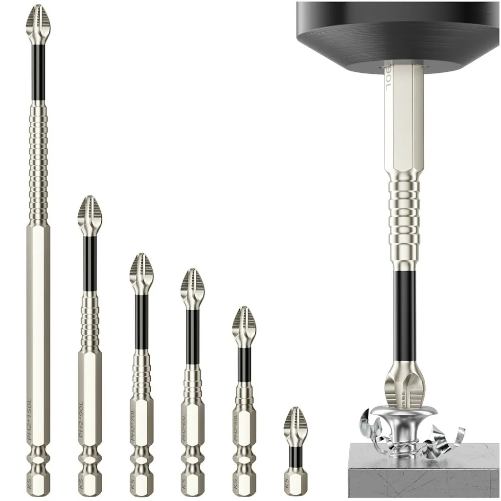High Magnetic Screwdriver Drill Bit 6-Piece Set