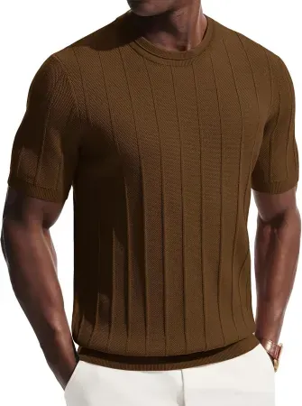 PJ PAUL JONES Men's Casual Short Sleeve Crewneck Knit T-Shirt