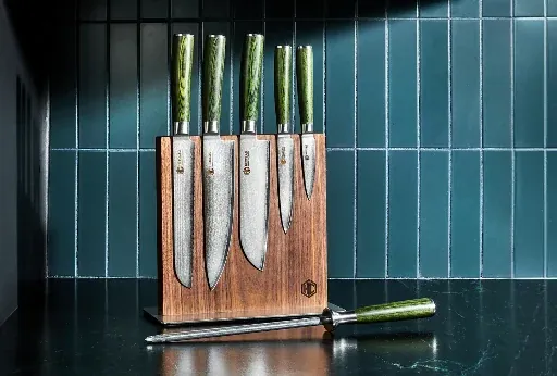 HexClad 7-Piece Japanese Damascus Steel Knife Set