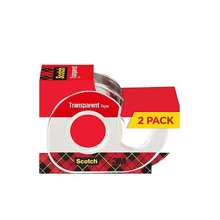 Select Walmart Stores: 2-Pk Scotch 3/4" x 250" Transparent Tape Dispensers