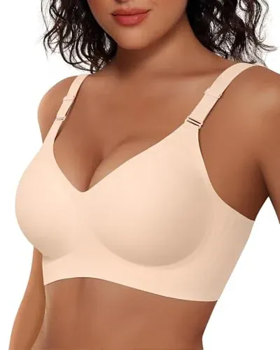 Vertvie Jelly Bra No Underwire Seamless Push Up Full Coverage