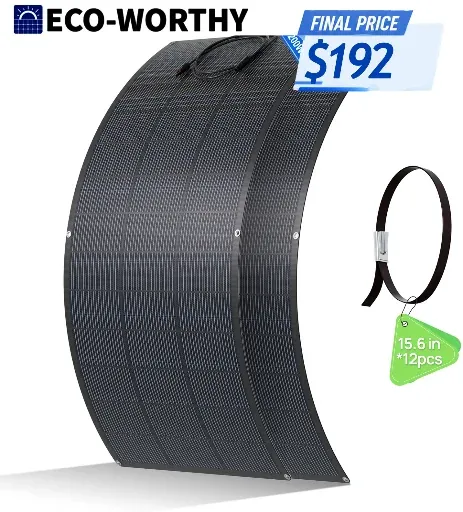 ECO-WORTHY 200W Flexible HJT Solar Panel 2-Pack (18V, ETFE, 18BB, 25% High Efficiency)