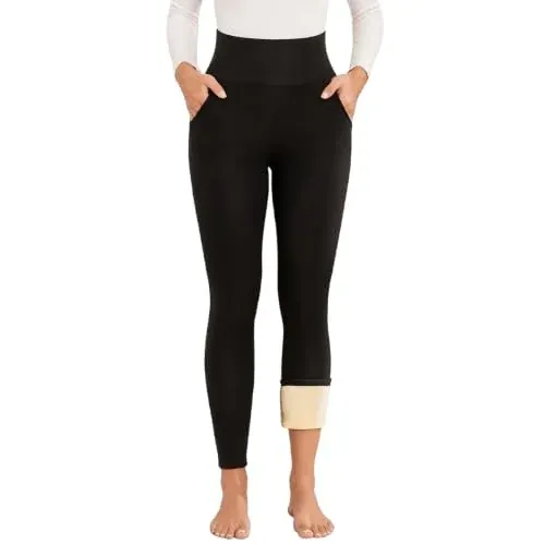 Women's Fleece Lined Leggings with Pockets