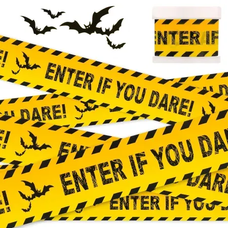 3" x 82' Halloween "Enter If You Dare" Caution Tape w/ Bat Print