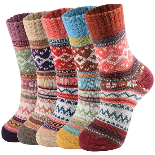 Women's Wool Socks 5-Pair