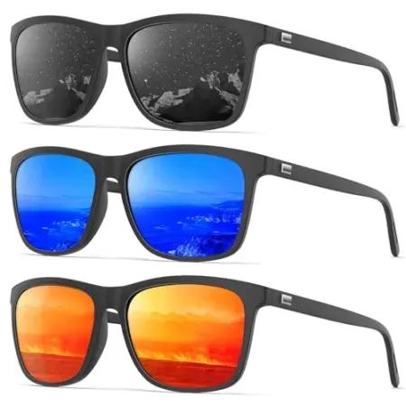 KALIYADI Classic Polarized Mens-Sunglasses with UV400 Protection