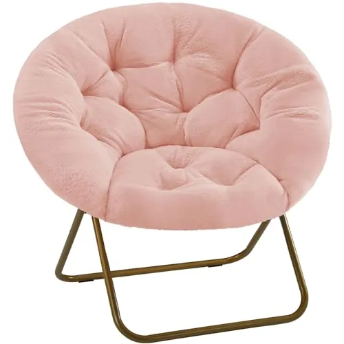 DUMOS Faux Fur Saucer Chair
