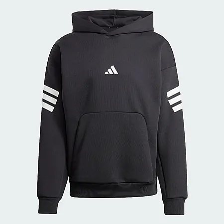 adidas Men's Future Icons 3-Stripes Hoodie (Black or White)