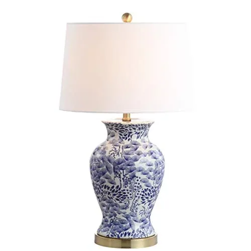 SAFAVIEH Alona Table Lamp Set of 2, 27.5" Modern Blue/White
