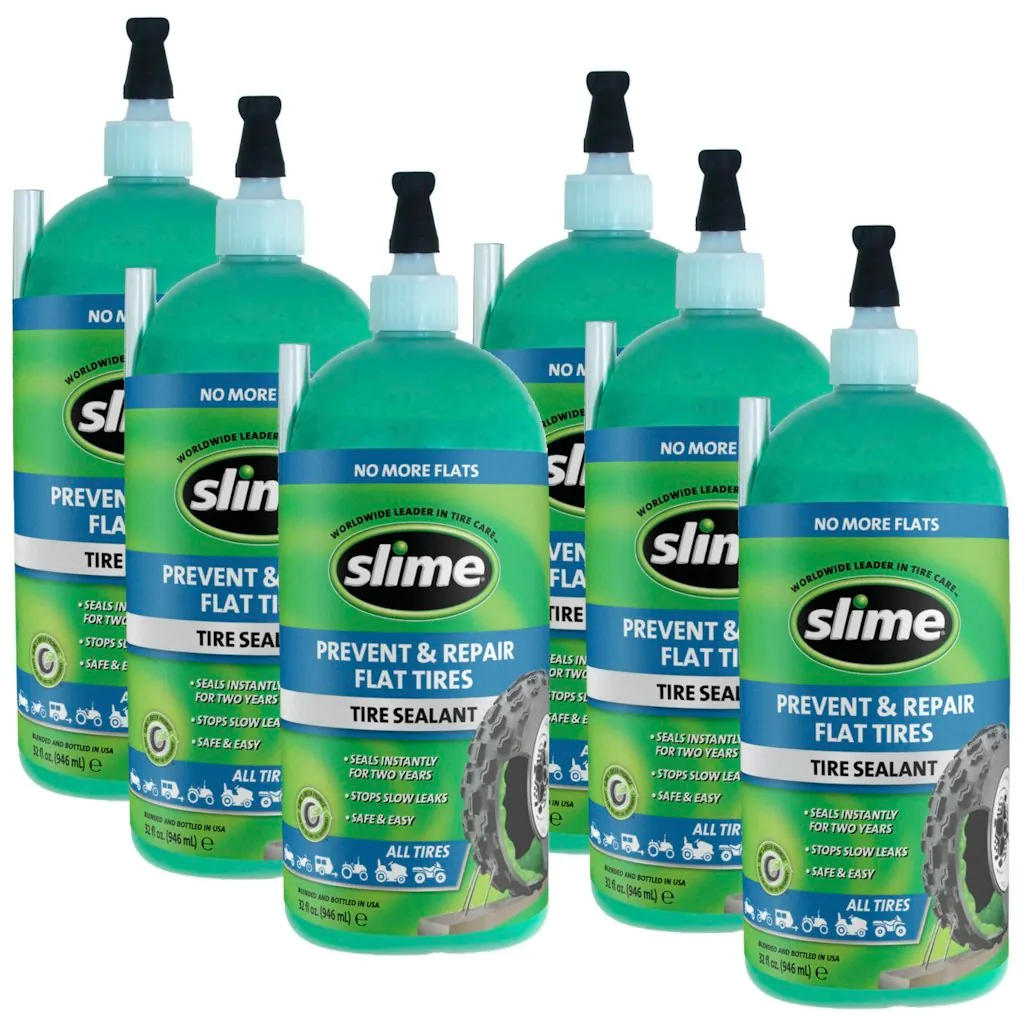 Slime Flat Tire Puncture Repair Sealant 32-oz. Bottle 6-Pack