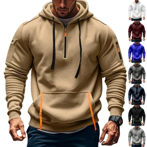 Tactical Hoodies Plus Size Quarter Zip Pullover