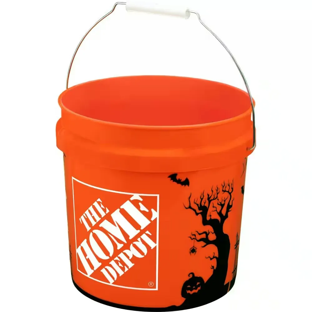 The Home Depot 2-Gallon Orange Halloween Bucket