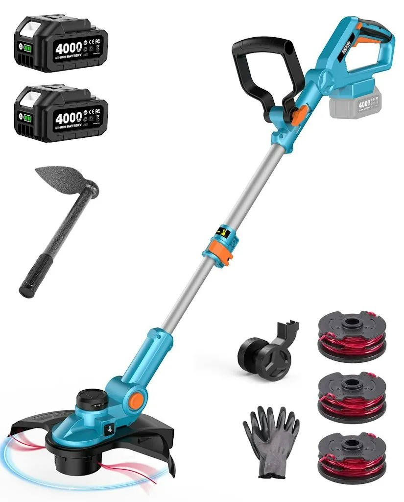 Seesii 13" String Trimmer Electric Weed Wacker w/ 2 Batteries