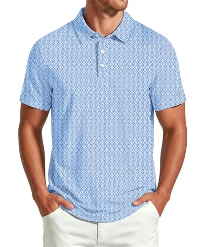 ZITY Men's UPF 50+ Short Sleeve Golf Polo Shirt