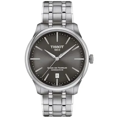 Tissot Chemin des Tourelles Powermatic 80 39mm Automatic Grey Dial Men's Watch