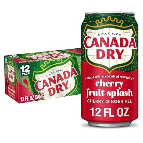 Canada Dry Fruit Splash Cherry Ginger Ale Soda 12-Pack