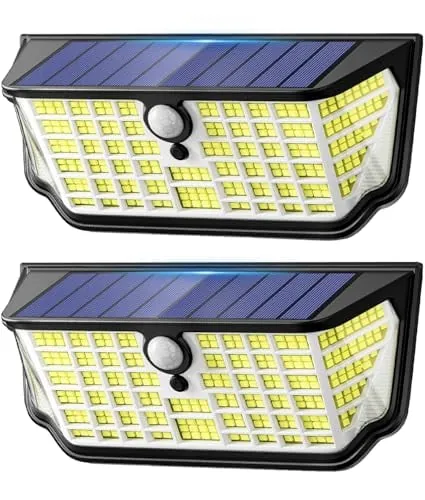 TuyLuxe 4500LM Solar Motion Sensor Flood Lights 2-Pack