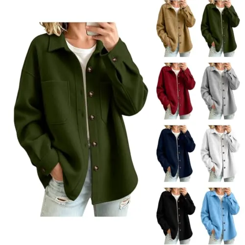 Women Fuzzy Collared Button Down Cardigan
