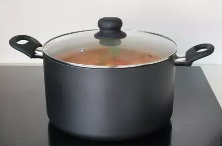 8-Quart Sedona Kitchen Aluminum Ceramic Nonstick Stock Pot w/ Glass Lid