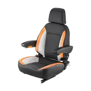 VEVOR Universal Forklift / Tractor Seat w/ Adjustable Back, Armrests & Safety Belt