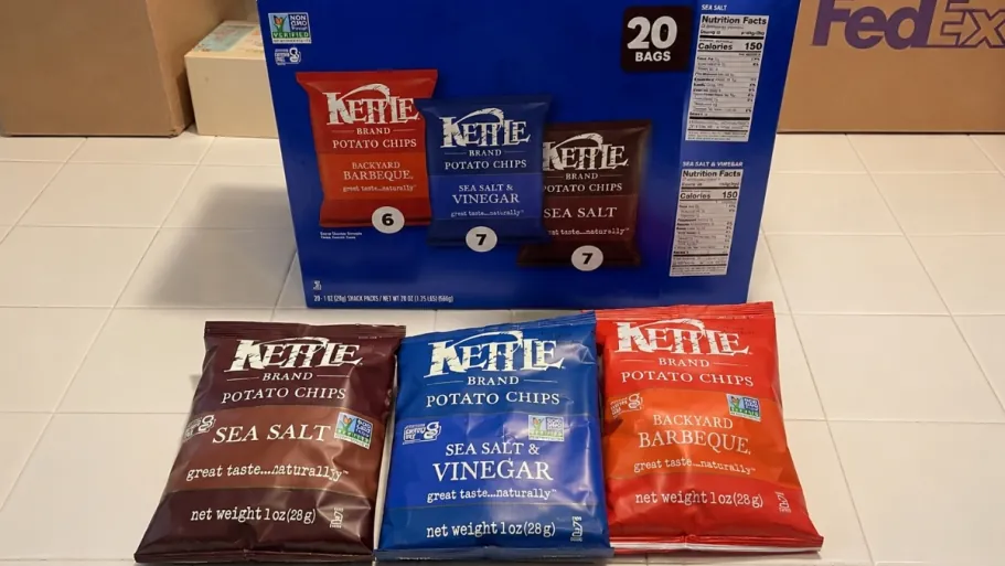 Kettle Brand Potato Chips Variety Pack 20-Count