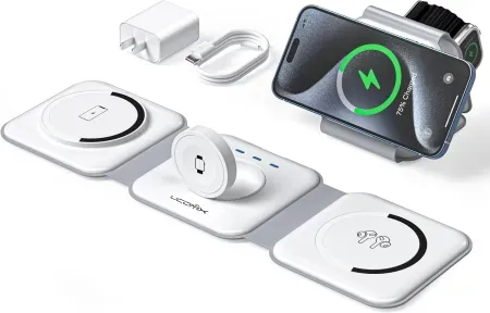 UCOMX 3-in-1 Magnetic Foldable Wireless Charger