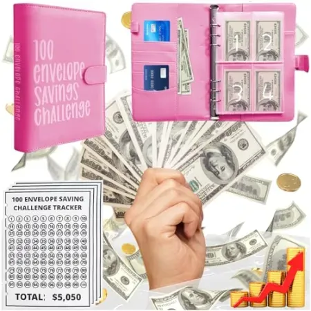 Nooydio 100-Count Envelopes Money Saving Challenge Binder