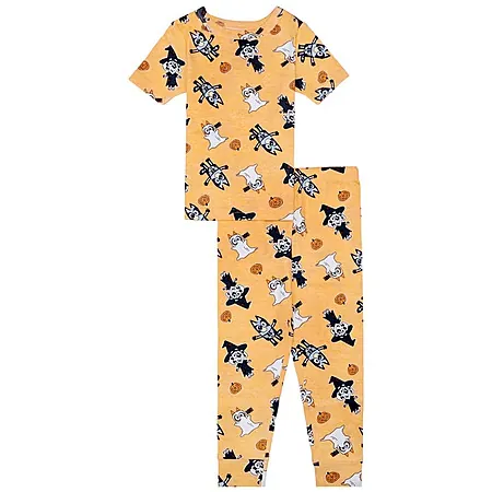 2-Pc Toddler Halloween Character Cotton Pajama Sets (Bluey, Care Bears & More)