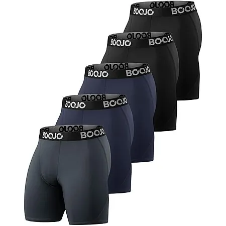 5-Pk BOOJO Men's Compression Shorts