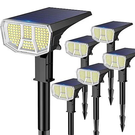 Prime Members: 6-Pk LETMY Outdoor Solar LED Stake Spot Lights