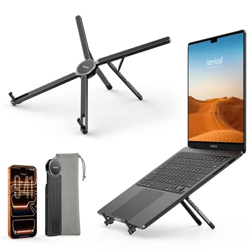 Lamicall Portable Laptop Stand for Desk & Travel 0.47in Ultra-Slim 10-15.6"