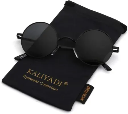 KALIYADI Round Polarized Retro Circle Sunglasses