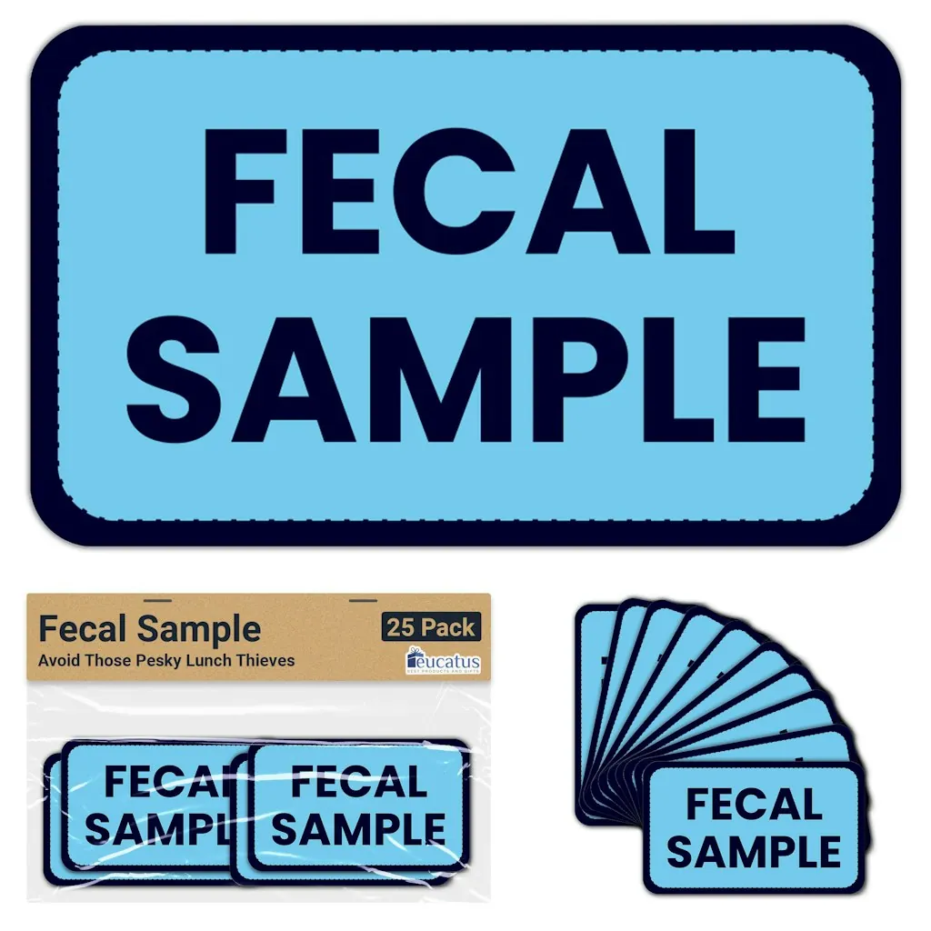 Witty Yeti Fecal Sample Sticker 25-Pack