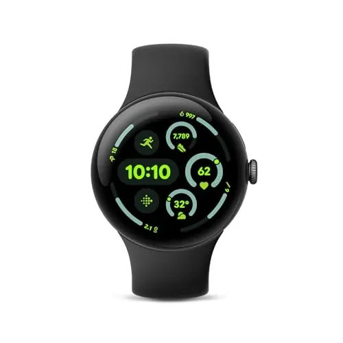 Google Pixel Watch 3 45mm LTE Matte Black Aluminum Case - Obsidian Band