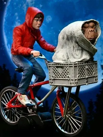 NECA E.T. 40th Anniversary Elliot & E.T. on Bicycle 7" Scale Figure