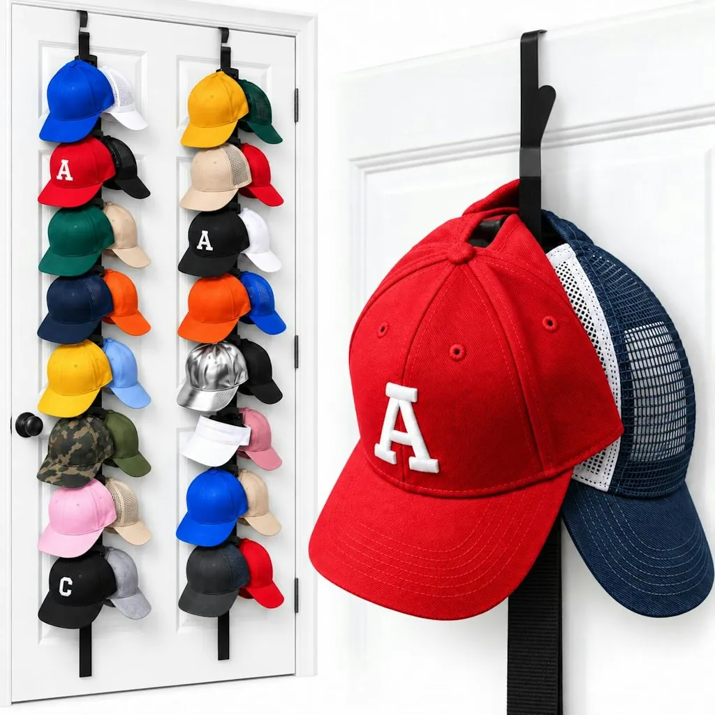 Over the Door Cap Rack Organizer 2-Pack