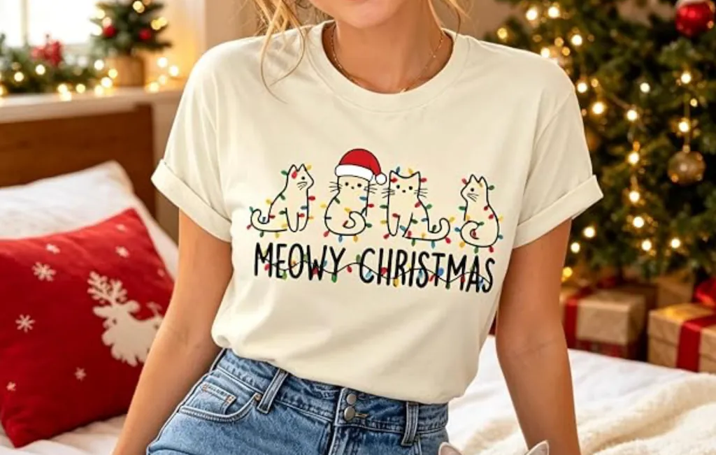 Women’s Cat Christmas Tree Tees