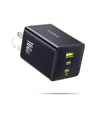 Baseus 100W 3-Port USB-C GaN Wall Charger Block