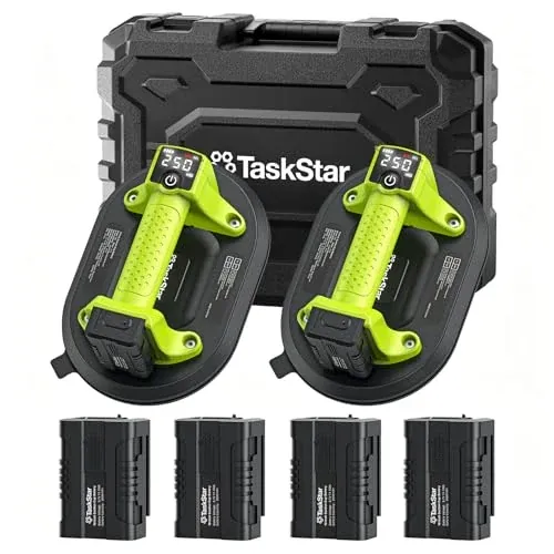 TaskStar 2-Count 10" Electric Vacuum Suction Cup Lifters w/ 550-Lb Capacity