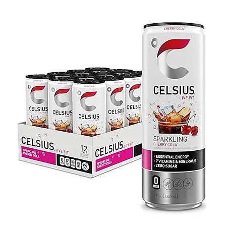 12-Pk 12-Oz CELSIUS Essential Energy Drink (Sparkling Cherry Cola)