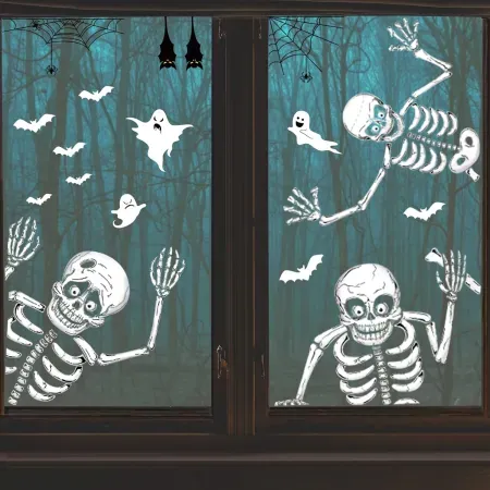 KUCHEY 140-Piece Halloween Window Clings Decor