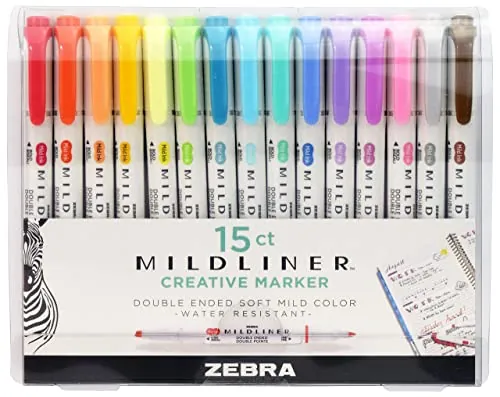 Zebra Pen Mildliner Double Ended Highlighter Set (90 Count)