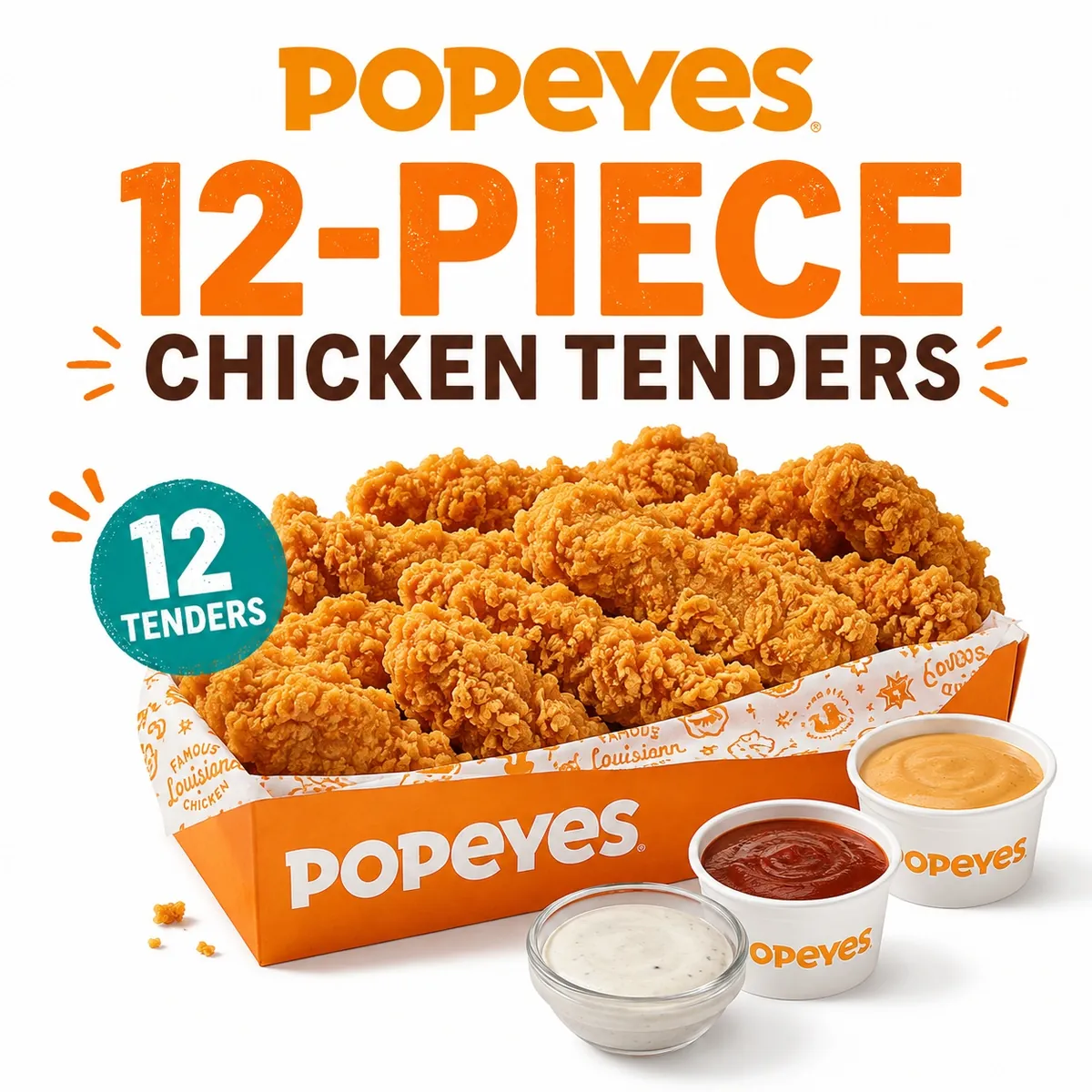 Popeyes 12-Piece Chicken Tenders or Wings