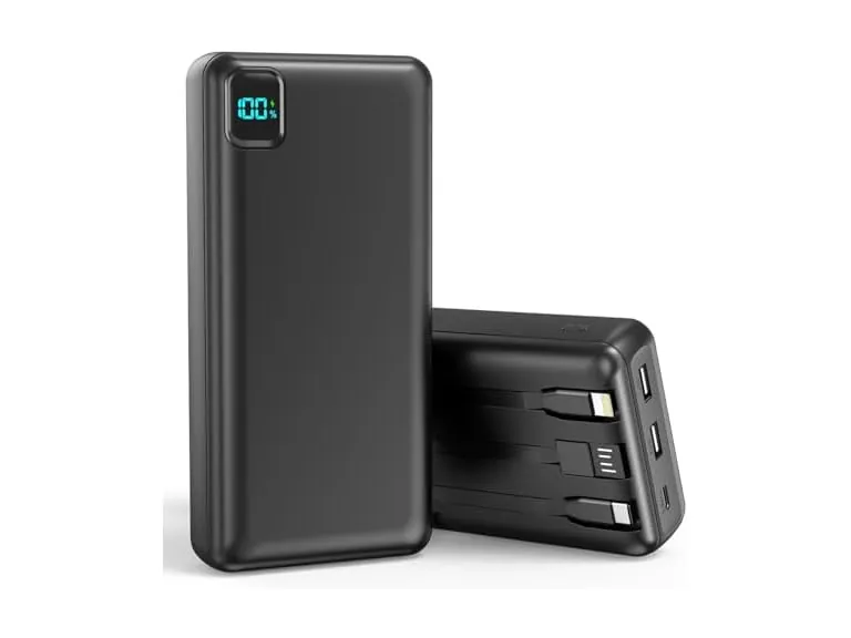 Pomohome 50000mAh Power Bank w/ Built-in Cables