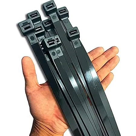 40-pk 20" Heavy Duty Extra Large Black Zip Ties (250-lbs Tensile Strength)