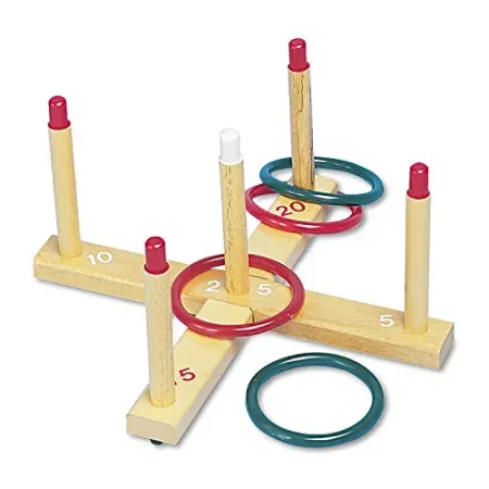 Champion Sports Indoor/Outdoor Wood Ring Toss Set