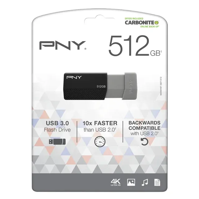PNY USB 3.0 512GB Flash Drive Black