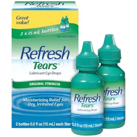2-count Refresh Tears Lubricant Eye Drops (0.5 fl. oz. Bottles)