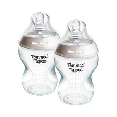 Tommee Tippee Start Baby Bottles Slow Flow Nipple 0m+ 9-Oz 2-Pack